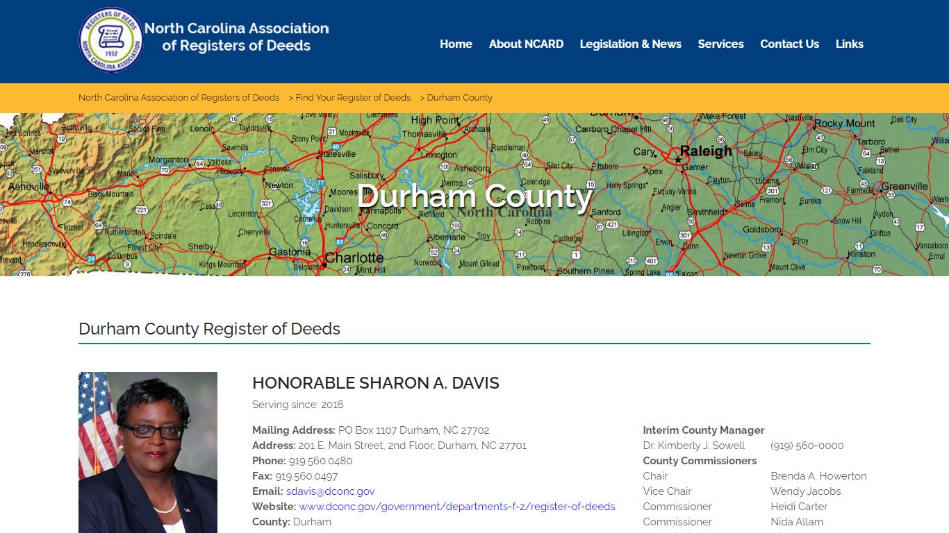 Durham County – North Carolina Association of Registers of Deeds